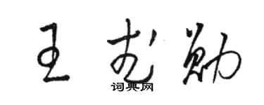 骆恒光王武勋草书个性签名怎么写