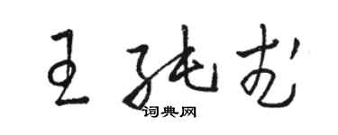 骆恒光王纯武草书个性签名怎么写