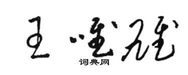 骆恒光王唯雄草书个性签名怎么写