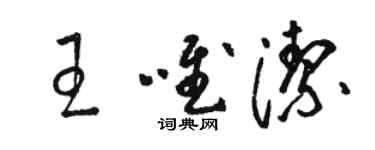 骆恒光王唯洁草书个性签名怎么写