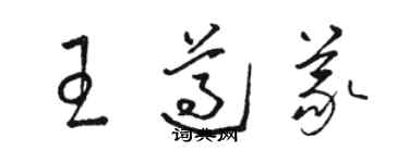 骆恒光王遵义草书个性签名怎么写
