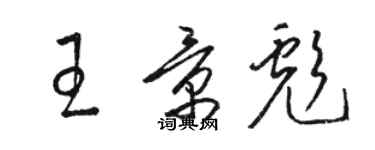 骆恒光王景彪草书个性签名怎么写