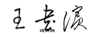 骆恒光王书滨草书个性签名怎么写