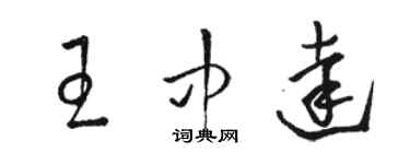 骆恒光王中达草书个性签名怎么写