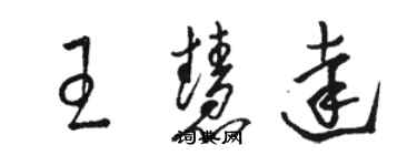 骆恒光王慧达草书个性签名怎么写