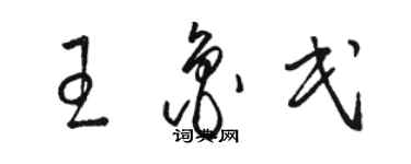 骆恒光王鲁民草书个性签名怎么写