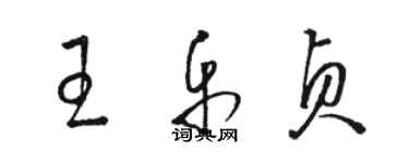 骆恒光王乐贞草书个性签名怎么写