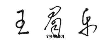 骆恒光王眉乐草书个性签名怎么写