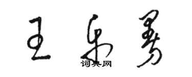 骆恒光王乐曼草书个性签名怎么写