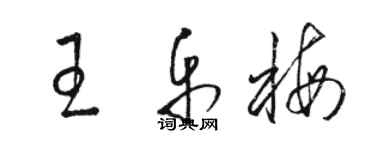 骆恒光王乐梅草书个性签名怎么写