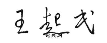 骆恒光王起民草书个性签名怎么写