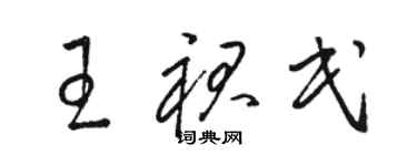 骆恒光王裙民草书个性签名怎么写