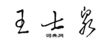骆恒光王士泉草书个性签名怎么写