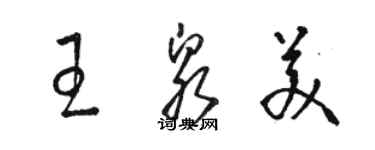 骆恒光王泉美草书个性签名怎么写