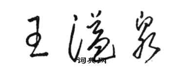 骆恒光王溢泉草书个性签名怎么写