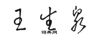 骆恒光王生泉草书个性签名怎么写