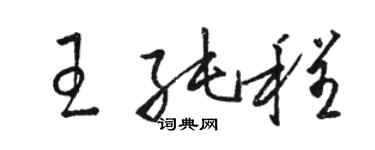 骆恒光王纯程草书个性签名怎么写