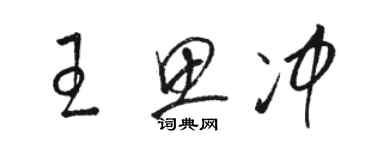 骆恒光王思冲草书个性签名怎么写