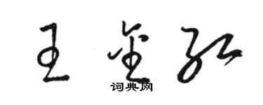 骆恒光王金红草书个性签名怎么写