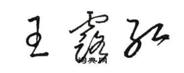 骆恒光王露红草书个性签名怎么写