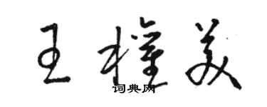 骆恒光王权美草书个性签名怎么写