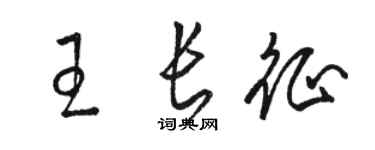 骆恒光王长征草书个性签名怎么写