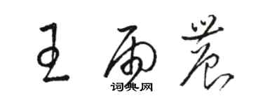 骆恒光王雨农草书个性签名怎么写