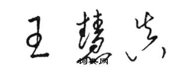 骆恒光王慧真草书个性签名怎么写