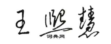骆恒光王熙慧草书个性签名怎么写