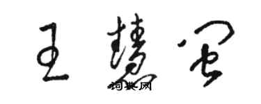 骆恒光王慧闽草书个性签名怎么写