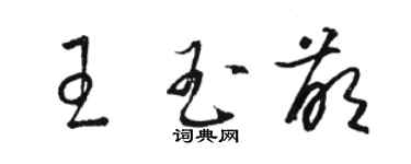 骆恒光王玉萌草书个性签名怎么写