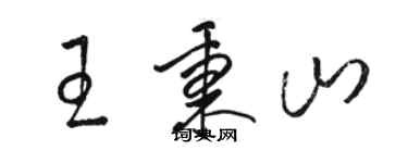 骆恒光王秉山草书个性签名怎么写