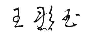 骆恒光王彤玉草书个性签名怎么写