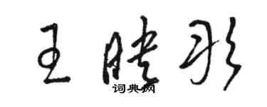 骆恒光王映彤草书个性签名怎么写
