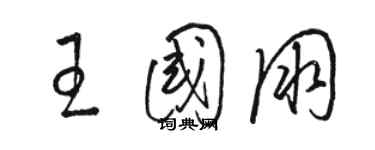 骆恒光王国朋草书个性签名怎么写
