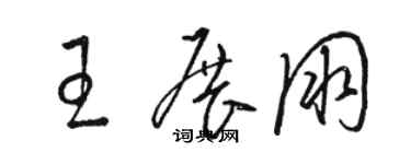 骆恒光王展朋草书个性签名怎么写