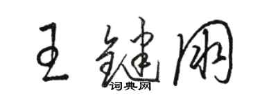 骆恒光王键朋草书个性签名怎么写