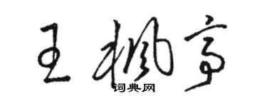 骆恒光王枫亭草书个性签名怎么写