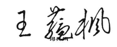 骆恒光王蕴枫草书个性签名怎么写