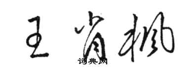 骆恒光王肖枫草书个性签名怎么写