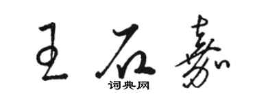 骆恒光王石嘉草书个性签名怎么写
