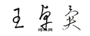 骆恒光王卓异草书个性签名怎么写