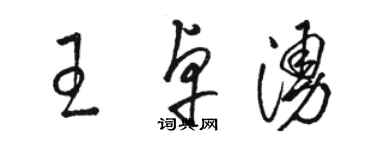 骆恒光王卓涌草书个性签名怎么写