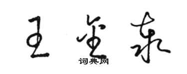 骆恒光王金泰草书个性签名怎么写