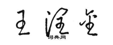 骆恒光王润金草书个性签名怎么写