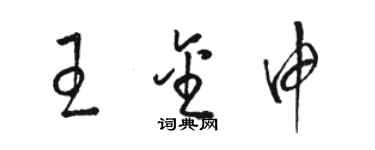 骆恒光王金申草书个性签名怎么写