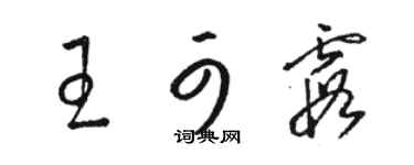 骆恒光王可霞草书个性签名怎么写