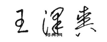 骆恒光王泽爽草书个性签名怎么写