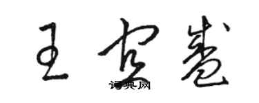 骆恒光王宜盛草书个性签名怎么写