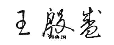 骆恒光王殷盛草书个性签名怎么写